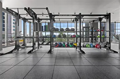 a gym with a lot of equipment in a building at La Terrasse by VIAC - Luxury Bay View Studio with Balcony 29th Floor Miami in Miami