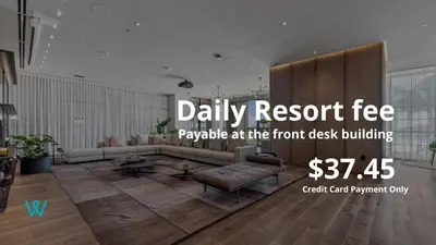 a living room with a couch and a table at Luxury 45th-Floor Condo with Stunning City Views in Miami