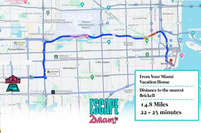 a map of the freeway in a city at Casa Praga - Big pool & BBQ - Miami Fun in Tamiami