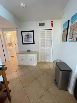 a bathroom with a toilet and a trash can at Penthouse 2BED2BATH with ocean view & Parking - LaPlaya in Hollywood
