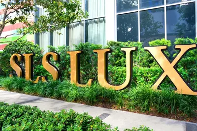a large sign that says sxsw in front of a building at Luxury King Suite W City view at SLS Brickell in Miami