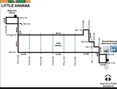 a schematic diagram of the little hawaiiana at Beds & Sheets little Havana in Miami