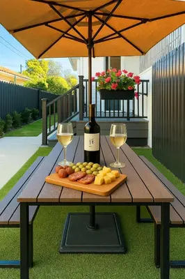 a table with a plate of food and two glasses of wine at Quiet Shenandoah Retreat, Central Miami in Miami