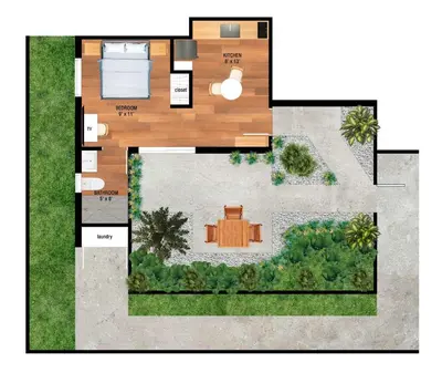 a floor plan of a house at 921 Apartment 4 in Fort Lauderdale