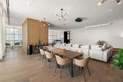 a dining room with a table and chairs at Suite at downtown Miami residences - Great view 30th floor in Miami