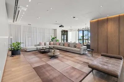 a living room with a couch and a table at Suite at downtown Miami residences - Great view 30th floor in Miami