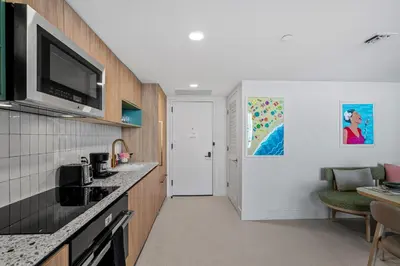 a kitchen with a sink and a counter top at 37th Floor - 1bdrm Unt amazing View at Downtown Miami in Miami