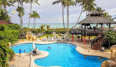 a pool at a resort with people playing in it at Alexander 1115 in Miami Beach