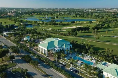 an aerial view of the golf course at the resort at Stylish Apartment 1BR - 2BTH in Miami