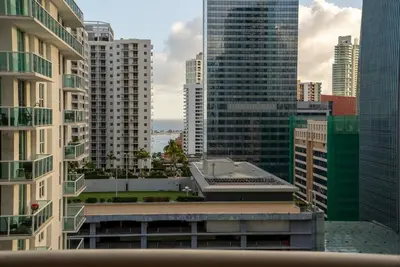 a view of a city skyline with tall buildings at Relax and stunning view 20th Floor Views in Miami