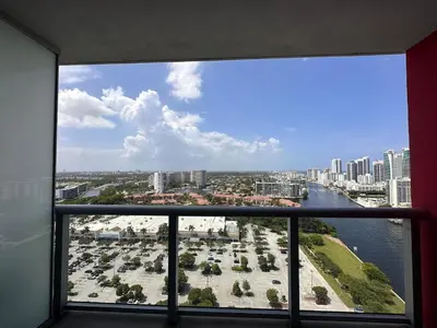a view of a city from a window in a building at 2B 2B Relax in Miami Beach and Luxury services in Hallandale Beach