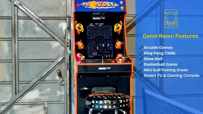 a video game room with a game room at Sleeps 12 Private Pool & Gameroom near Casino, Beaches & Hard Rock Stadium in Hollywood