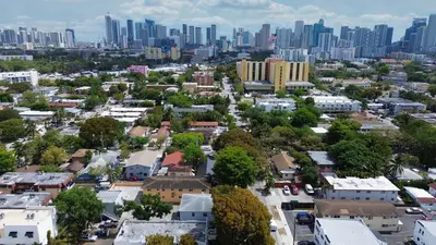 an aerial view of a city with skyscrapers at Little Havana Paradise in Miami