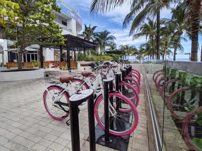 a row of bikes parked next to each other at WVR Vacation Residences 2306 in Fort Lauderdale