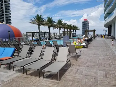 a pool on the top of a cruise ship at LYFE, Rent Excelent Apartment in Resort, 4Pax ,Parcial Ocean View in Hollywood