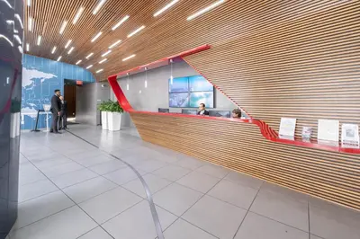 a lobby of a building with at Miami Beach Apartment with piscina and gym in Hallandale Beach