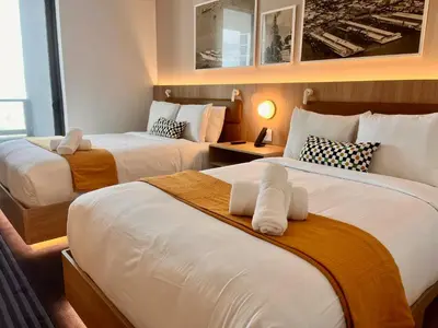 a hotel room with two beds in a room at Exquisite 2 Bedroom in the best location of Downtown Miami in Miami