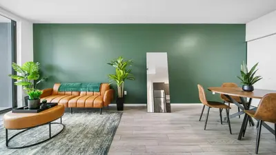 a living room with a couch and a table at 2-Bedr Downtown Miami Condo Bay Views in Miami