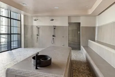 a bathroom with a sink and a bath tub at 2409 Apt in Downtown Miami with Gym and in front of Kaseya Center in Miami