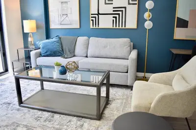 a living room with a couch and a table at The Juliet VI Vibe 8701 in Miami