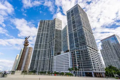 a group of tall buildings in a city at Icon Brickell Gem 2-BR Oasis with Amazing Views in Miami