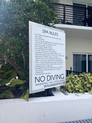 a no driving sign in front of a building at The Art House Little Havana in Miami
