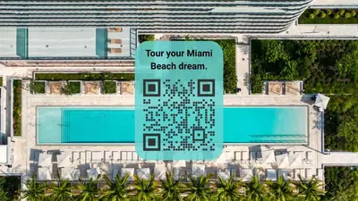 a building with a sign that reads four your miami beach dream at Luxury Escape At 72 Park in Miami Beach