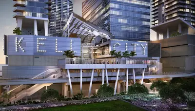 a rendering of a building in a city with tall buildings at MVR-Icon Brickell High-Rise w Balcony in Miami