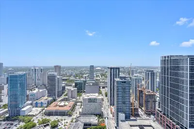 an aerial view of a city with tall buildings at MVR - Last-Minute Deal Luxe Stay in Downtown in Miami