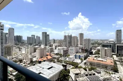 a view of a city from a skyscraper at Heart of Downtown Miami in Miami