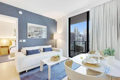 a living room with a white couch and a table at Condo Downtown in Miami