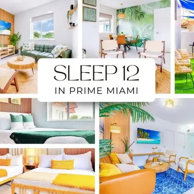 Prime Miami Retreat | Sleeps 12 | Parking