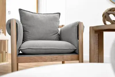 a chair with a pillow in a room at 1720 Wa Kee 2A · Luxurious 4BR 3BA Retreat in Coconut Grove w Pool in Miami