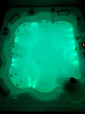 a green pool of water with a person in it at Miami Vibes in Miami