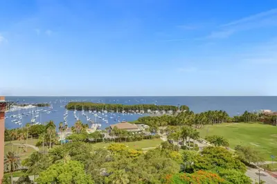 an aerial view of the marina at the resort at Spacious 2BR in Miami Bay Views plus Balcony in Miami