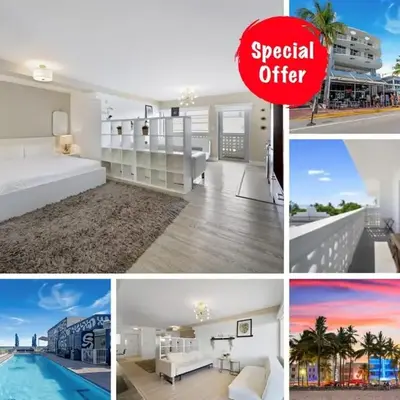 Spacious Studio - Roof Top Pool & Bar South Beach
