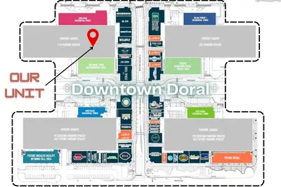 a map of the downtown durham urban district at Stylish 3BD-3BR at the Heart of Downtown Doral with Top Amenities & Golf in Miami