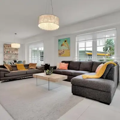 2BR Art Deco Retreat Steps Away from the Beach