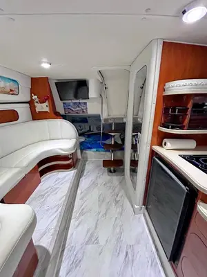 an interior view of an rv with a kitchen at Party On The Seas in Miami