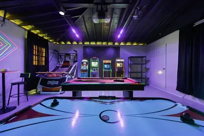 a ping pong room with a ping pong table at Cozy 4BR Pool Villa Near The Beach with Arcades in Fort Lauderdale