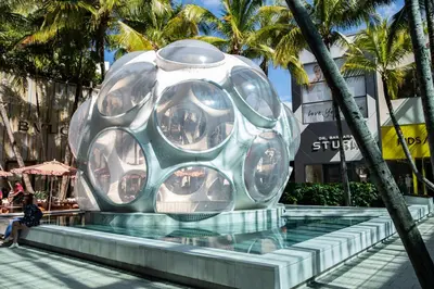 a large silver object sitting on top of a table at Cozy 1BR Apt Steps from Calle 8 & Mins to Brickell in Miami
