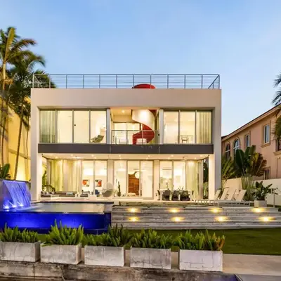 Miami Modern Heated Pool and Dock