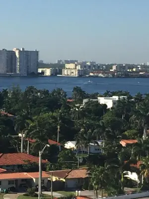 a view of the water and a city with buildings at Ocean Reserve STR-01045 in Miami Beach