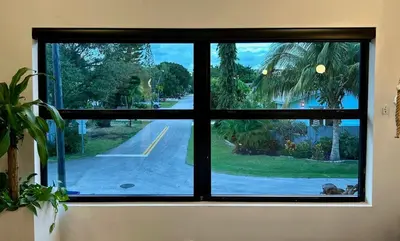 a window with a view of a street at Home in Heart of Wilton Drive, 4 Mi to Beach in Fort Lauderdale