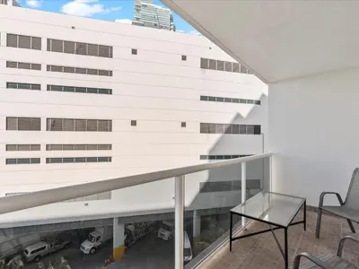 a view from the balcony of a building at Sea Air Towers - Oceanfront Condo w Pool & Gym in Hollywood