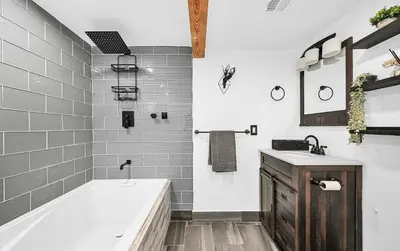 a bathroom with a tub and a sink at The Perfect South Florida Experience in Fort Lauderdale