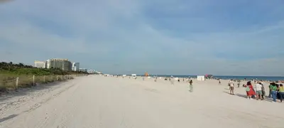 a group of people standing on the beach at Contemporary Comfort Rooftop Views & Full Kitchen in Miami