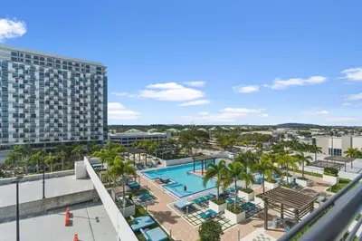 an image of the pool at the resort at Modern Studio in Downtown Doral in Miami
