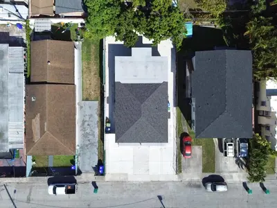 an overhead view of a parking lot with parked cars at Miami Lux Retreat - Free Parking - Near Brickell in Miami