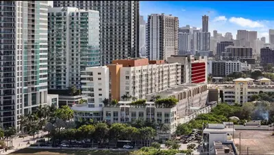 a view of a city with tall buildings at Midtown Miami Marvel- Heated Pool & Prime Location in Miami